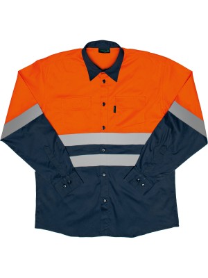 Two Tone Vented Reflective Work Shirt
